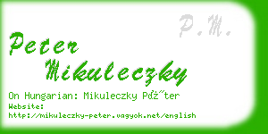 peter mikuleczky business card